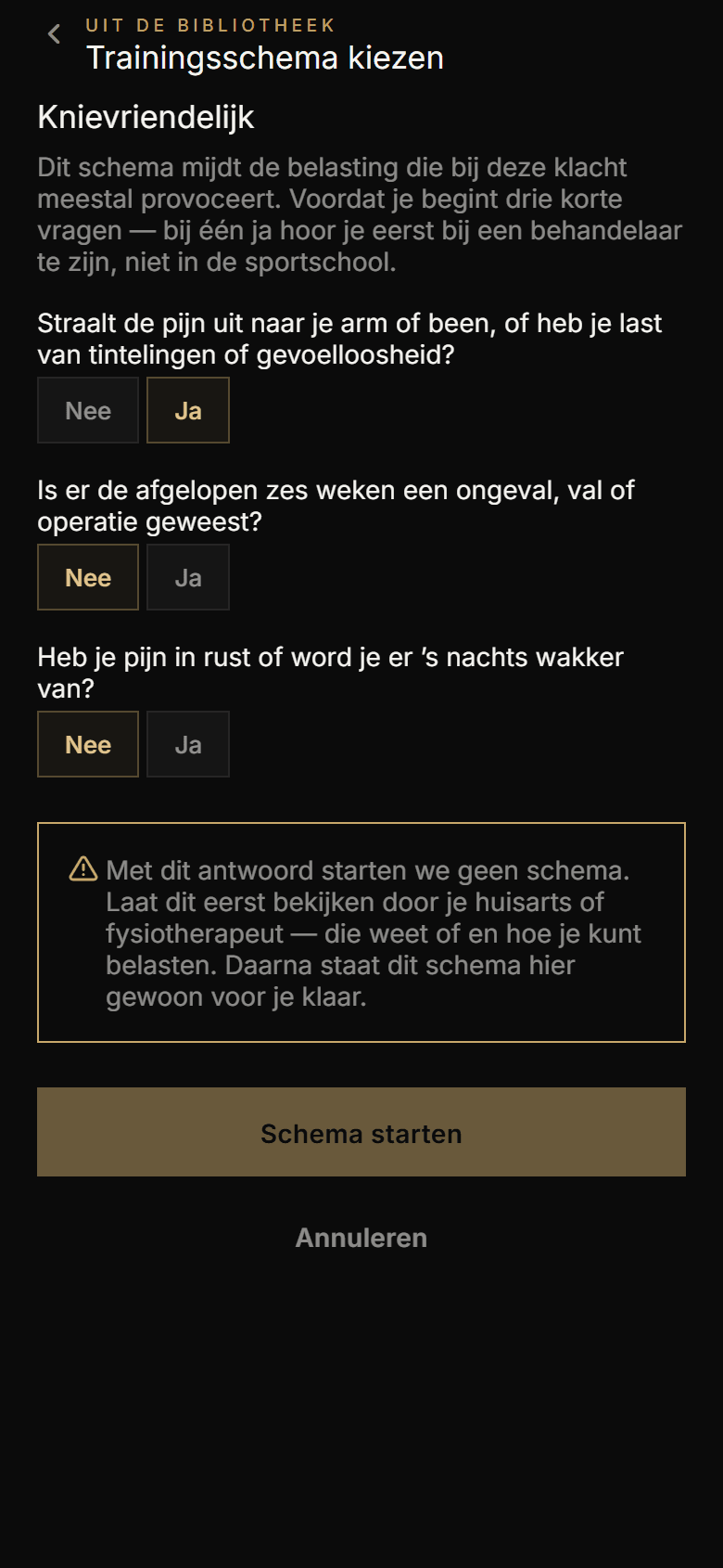 De screening van Athverge die bij een alarmsignaal doorverwijst in plaats van te starten